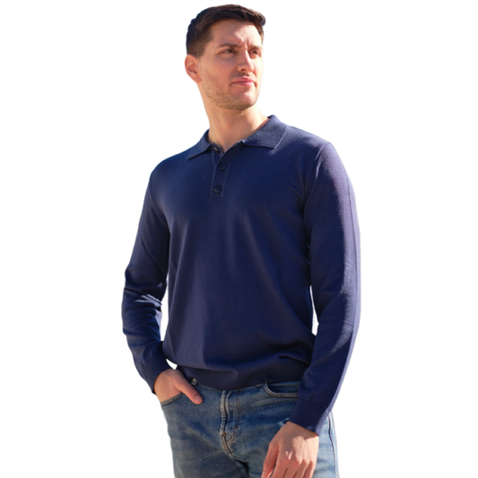 Men's lightweight extrafine merino wool sweater-0